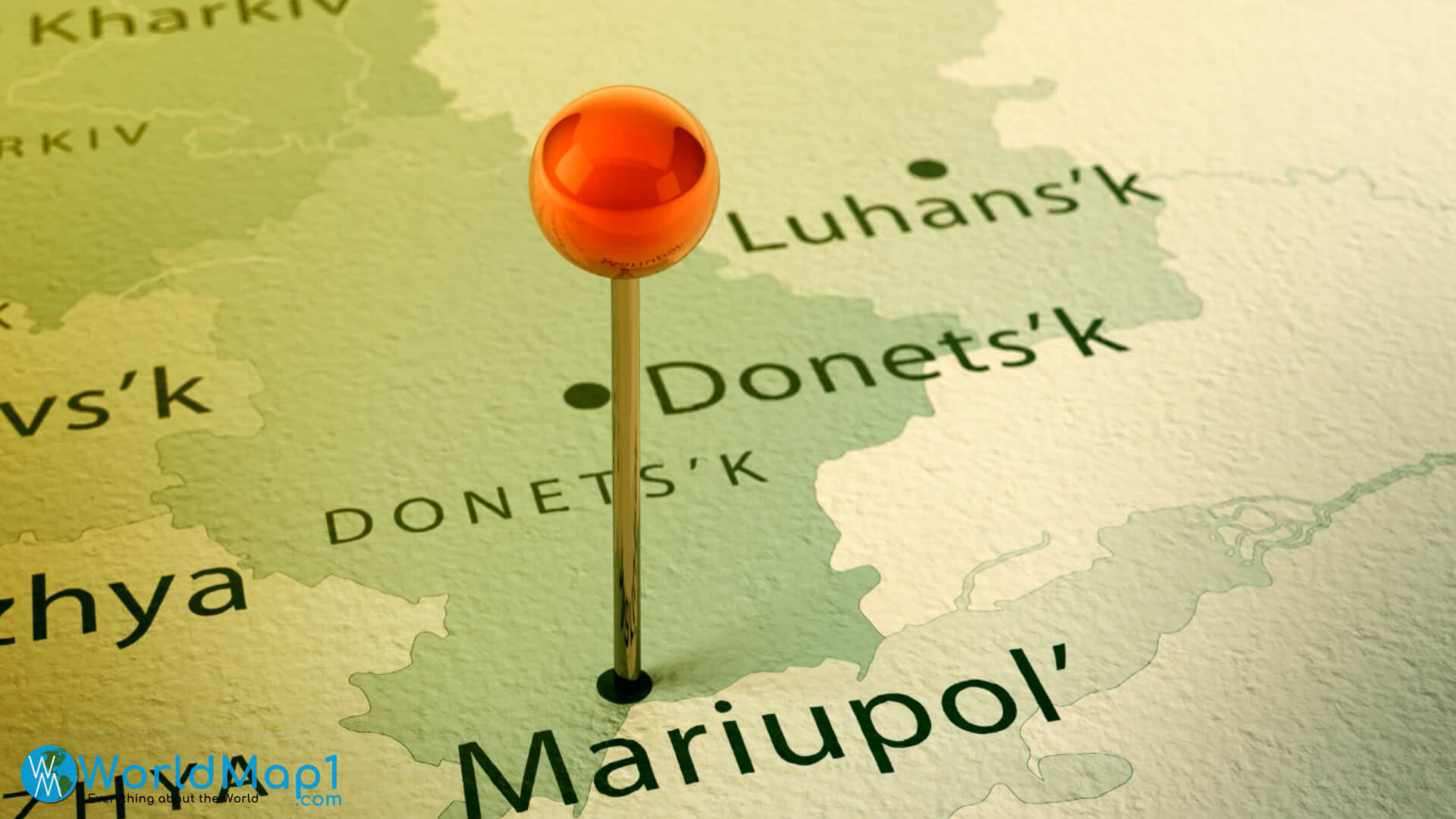 Mariupol and Donets Map in Ukraine